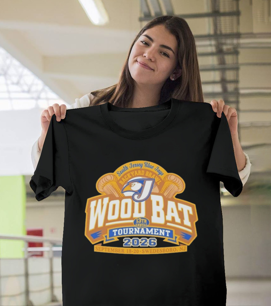 South Jersey Blue Jays Backyard Brawl Wood Bat Tournament 2026 Swedesboro NJ September 18 20 T-Shirt