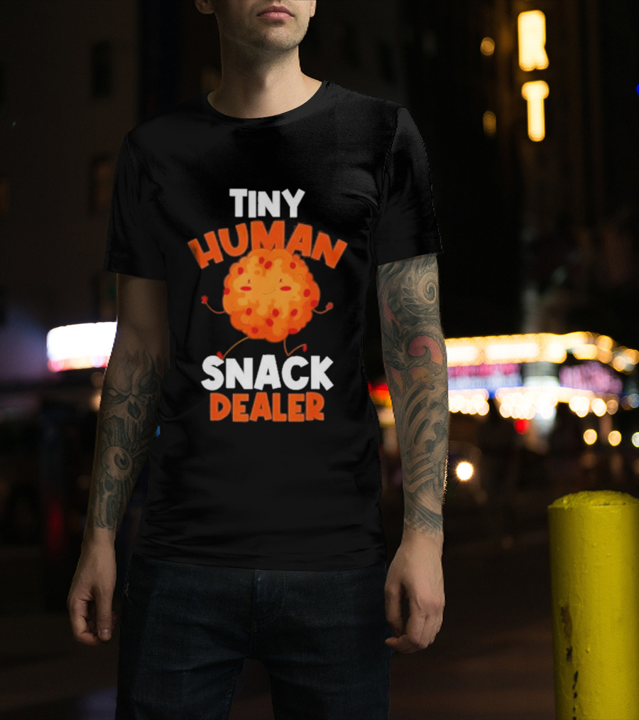Tiny Human Snack Dealer Cookie Cute Fun Baby Outfit T-Shirt