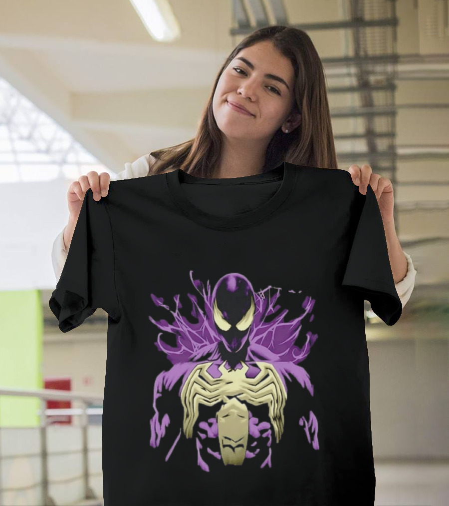 Venom Marvel Symbiote Spider Man Purple Black White T-Shirt