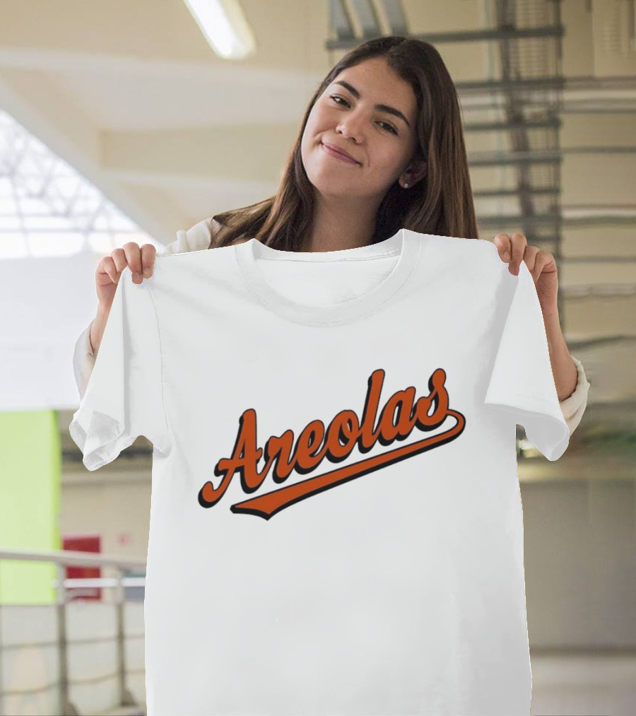 Areolas Script Sporty Baseball Style Retro Font T-Shirt