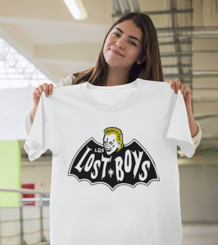 Lost Boys Vampire Theme With Bat And Blonde T-Shirt