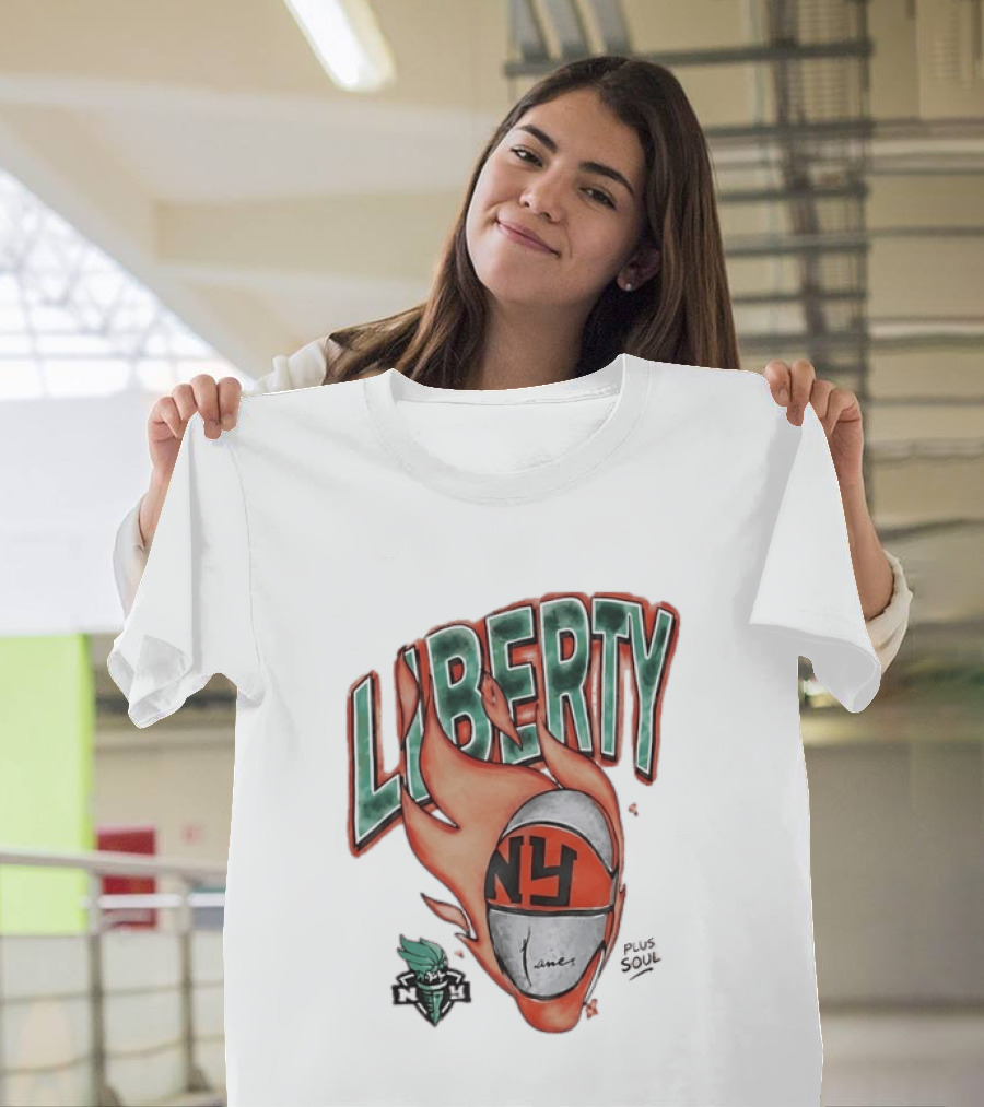 New York Liberty NY Basketball Plus Soul Flames T-Shirt