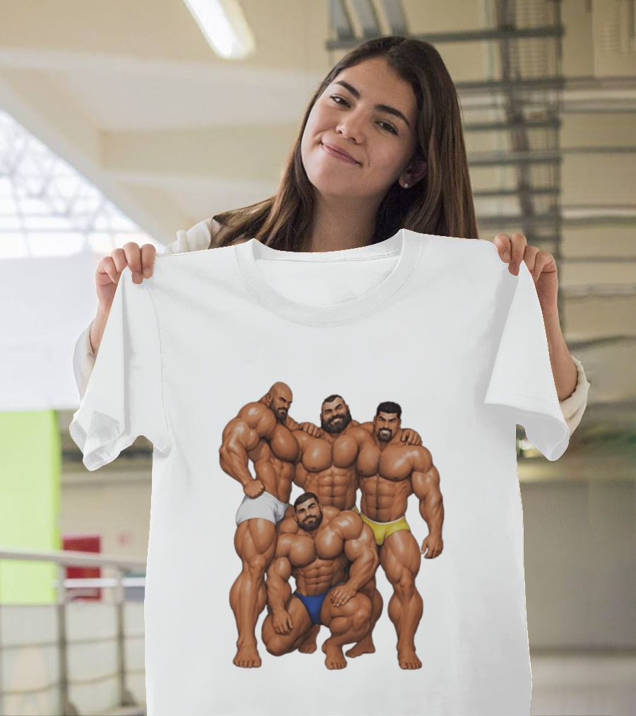 Group Of Muscular Bodybuilders Bodybuilding Fitness Champions T-Shirt