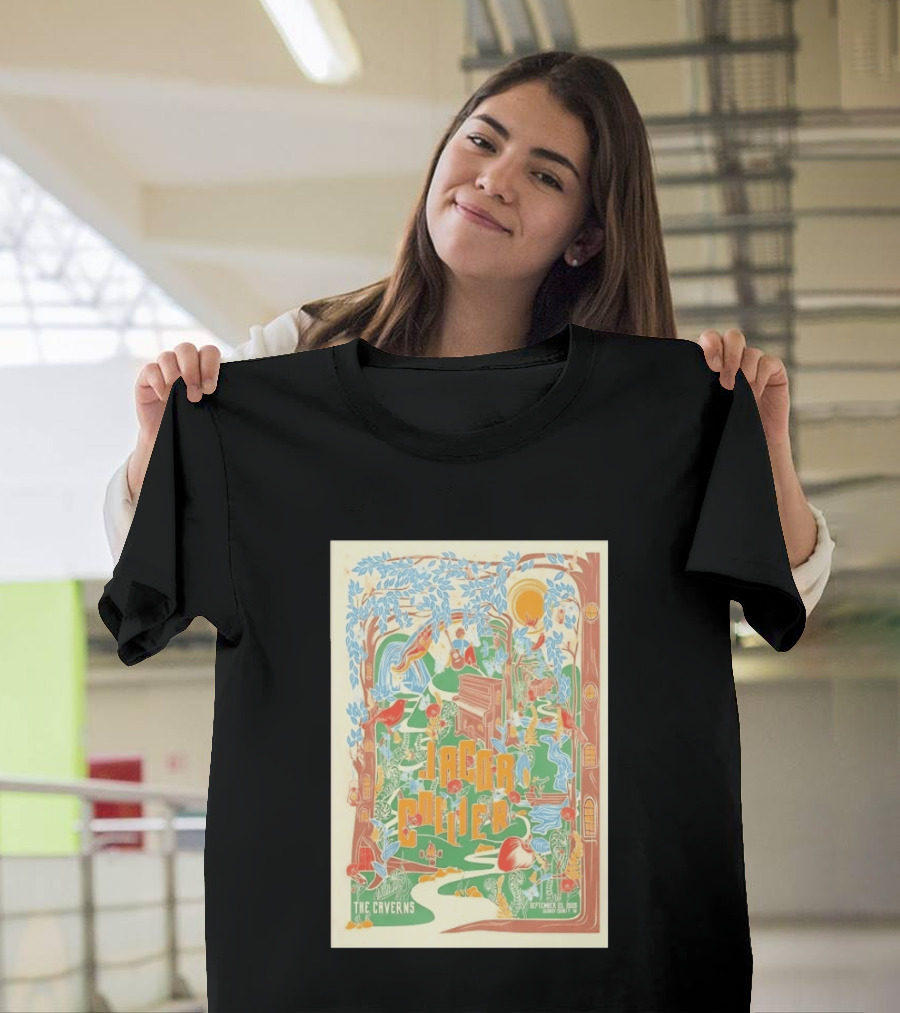 Jacob Collier The Caverns September 25 2026 Musical Forest Scene With Birds And Nature T-Shirt