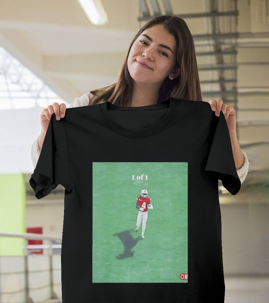 Julian Fleming Ohio State Buckeyes 1 Of 1 Number 4 Football Player T-Shirt