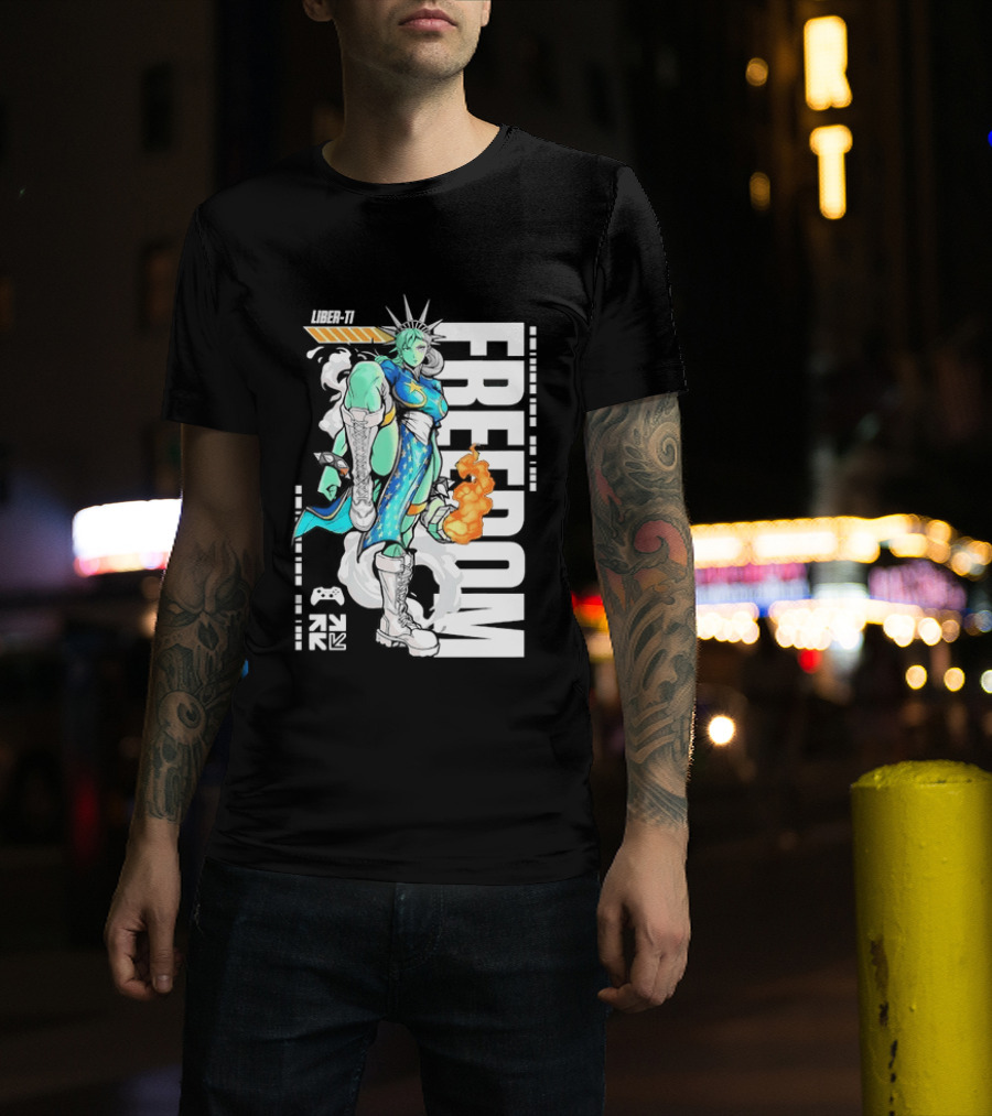 Liber Ti Chun Li Freedom Statue Of Liberty T-Shirt