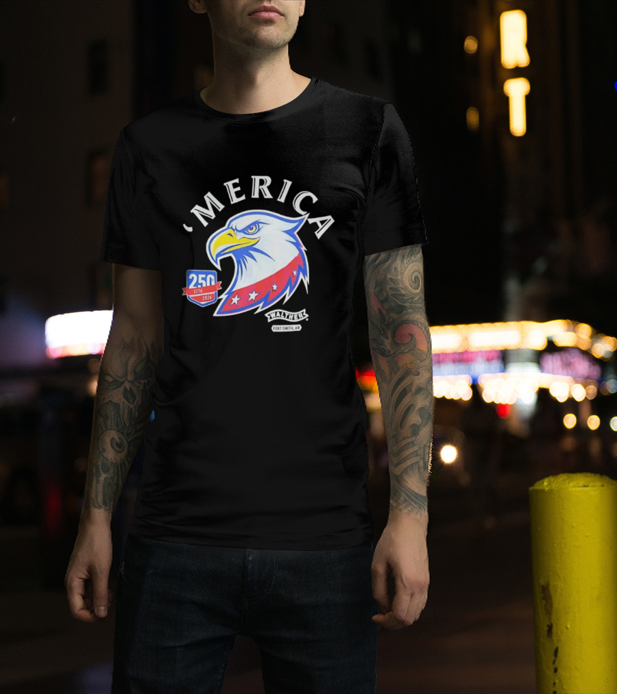Merica 250th Anniversary 1776 2026 Walther Fort Smith AR Eagle T-Shirt