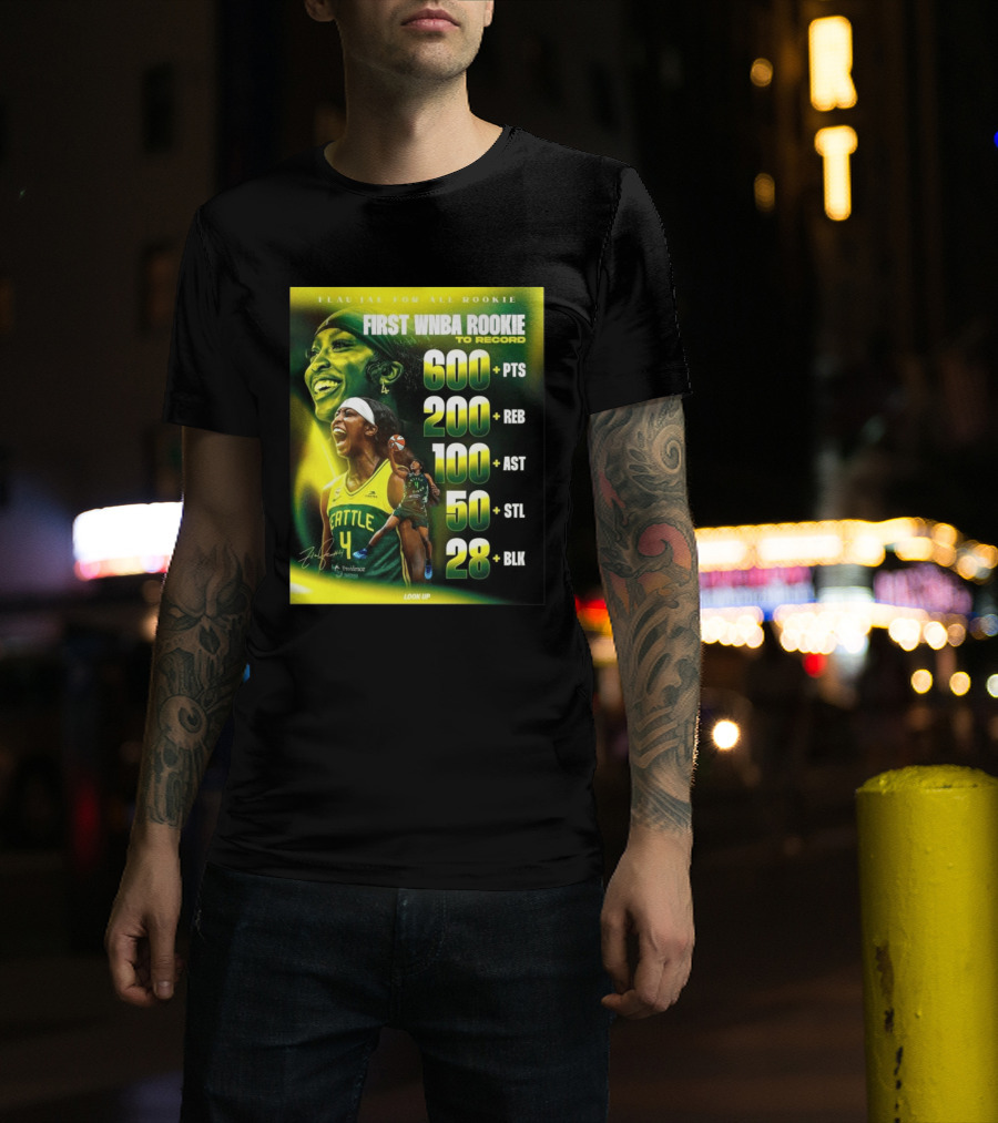 Flau'jae For All Rookie First WNBA Rookie To Record 600+ PTS 200+ REB 100+ AST 50+ STL 28+ BLK Seattle T-Shirt