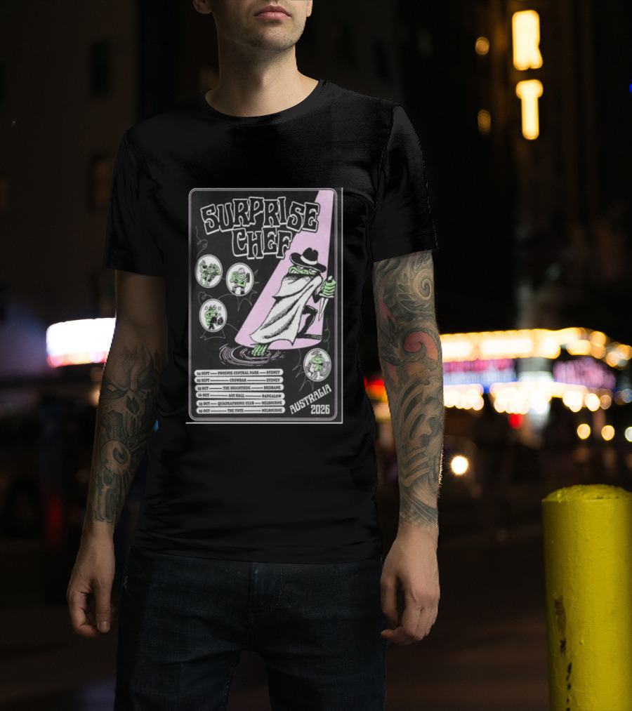 Surprise Chef Australia Tour 2026 The Brightside Brisbane Oct 15 Show T-Shirt