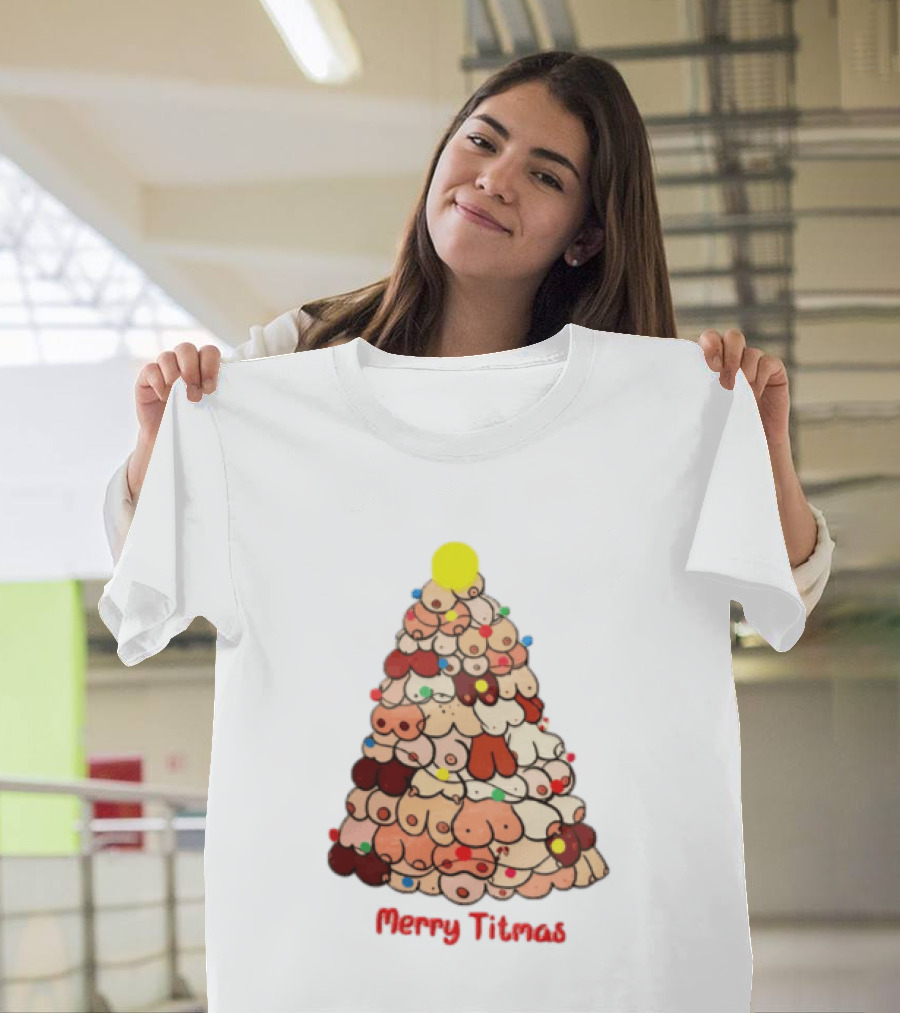 Merry Titmas Christmas Tree Fun Festive T-Shirt