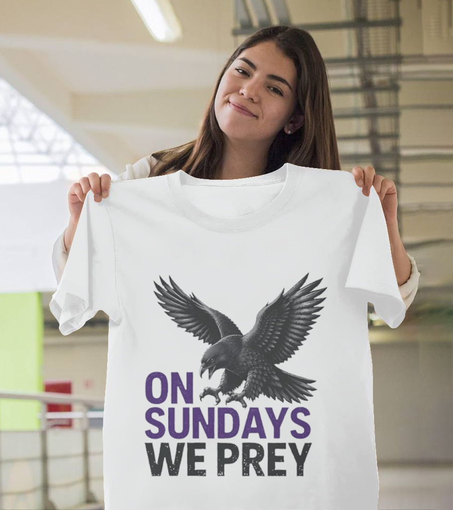 On Sundays We Prey Baltimore Ravens Football Fan T-Shirt