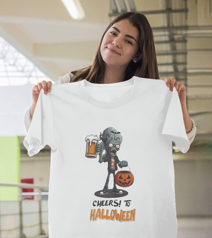 Zombie Cheers Halloween 2026 Pumpkin Beer T-Shirt