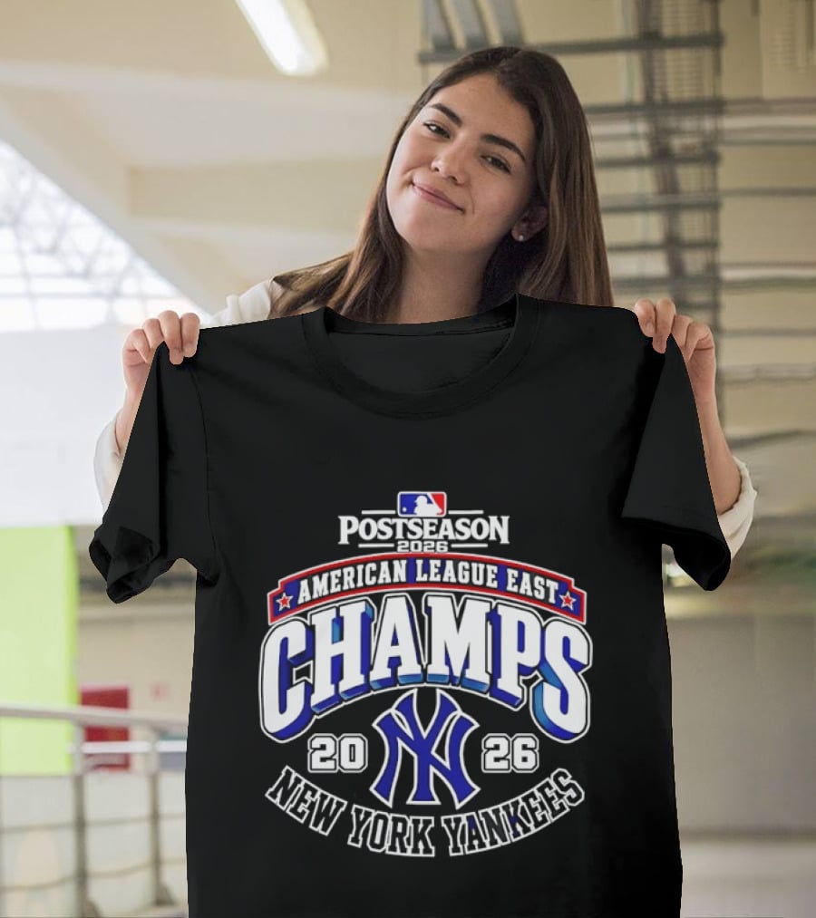 2026 New York Yankees American League East Postseason Champs Victory T-Shirt