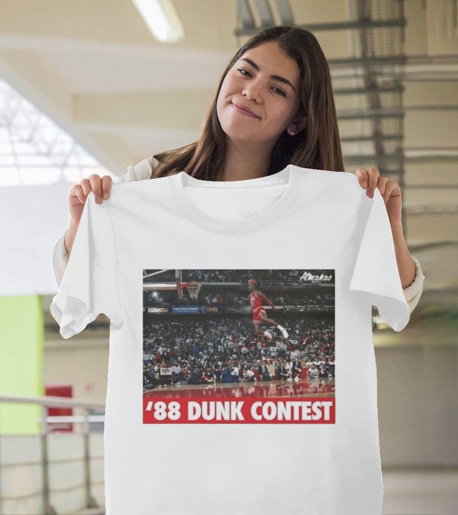 Michael Jordan 1988 Dunk Contest Chicago Bulls Almako Basketball NBA Legend T-Shirt