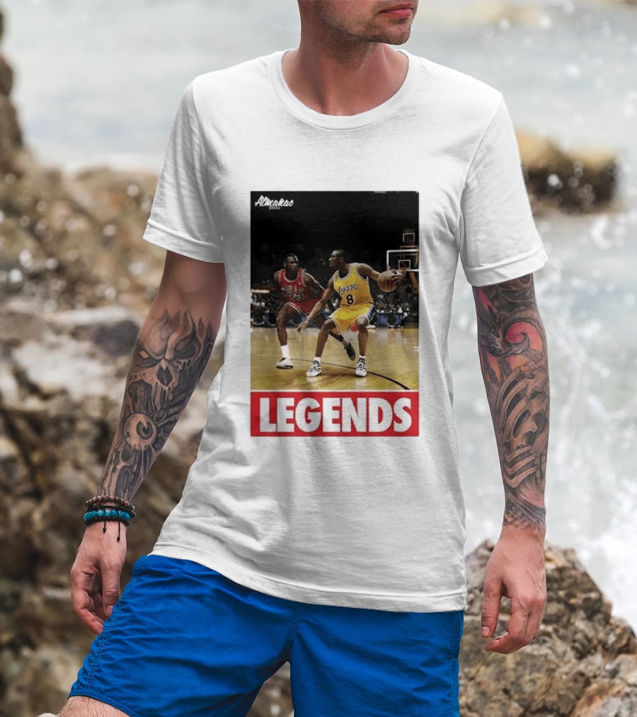Michael Jordan Vs Kobe Bryant Legends Chicago Bulls Lakers T-Shirt