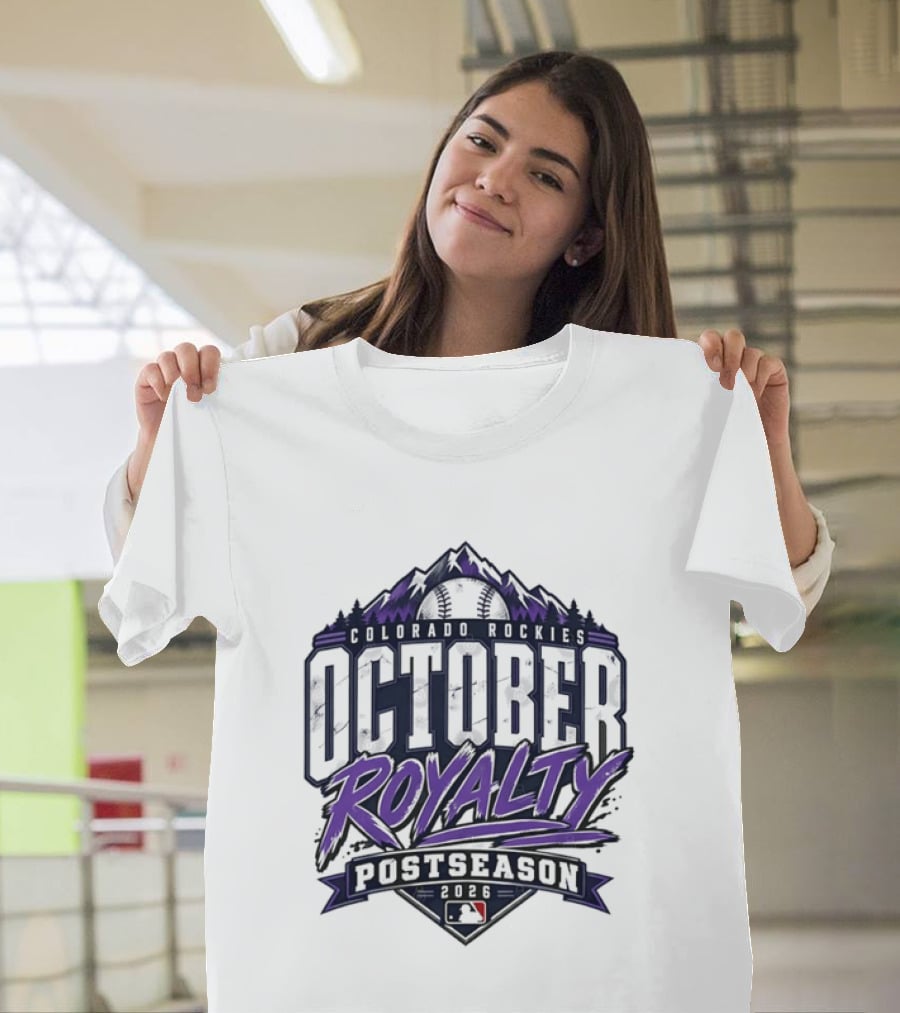 Colorado Rockies October Royalty Postseason Baseball 2026 T-Shirt