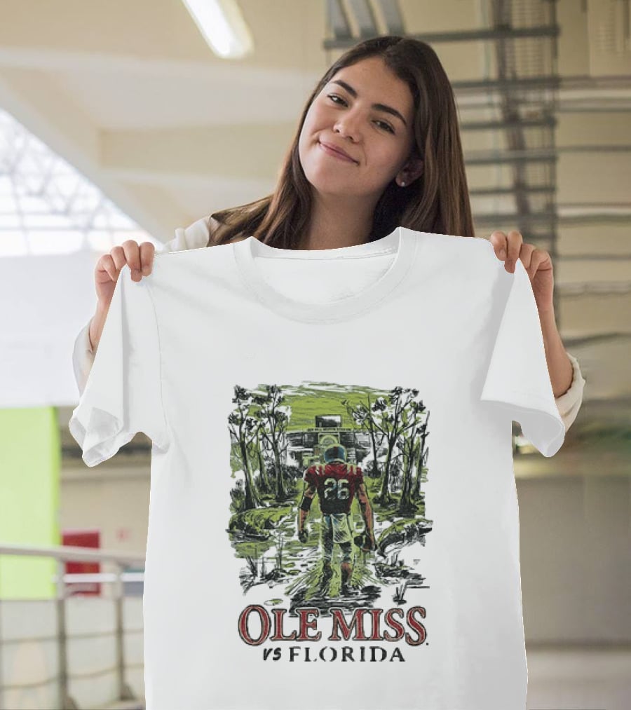 Ole Miss Vs Florida 2026 Game Day Football Player T-Shirt