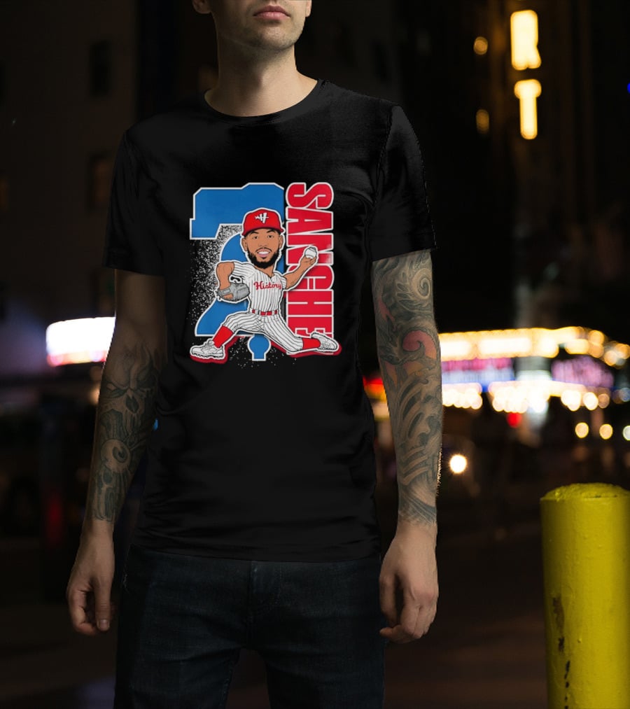Sixto Sanchez 21 History Philadelphia Phillies Pitcher T-Shirt