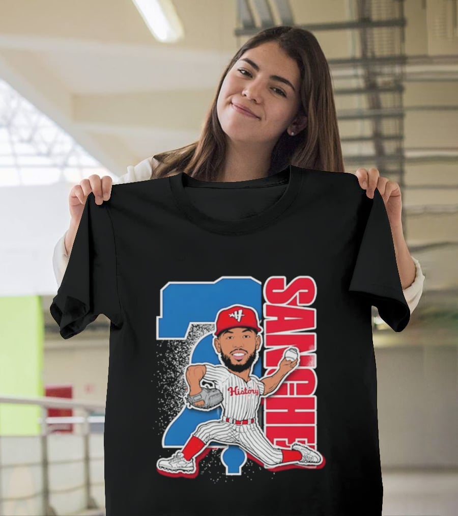 Sixto Sanchez 21 History Philadelphia Phillies Pitcher T-Shirt