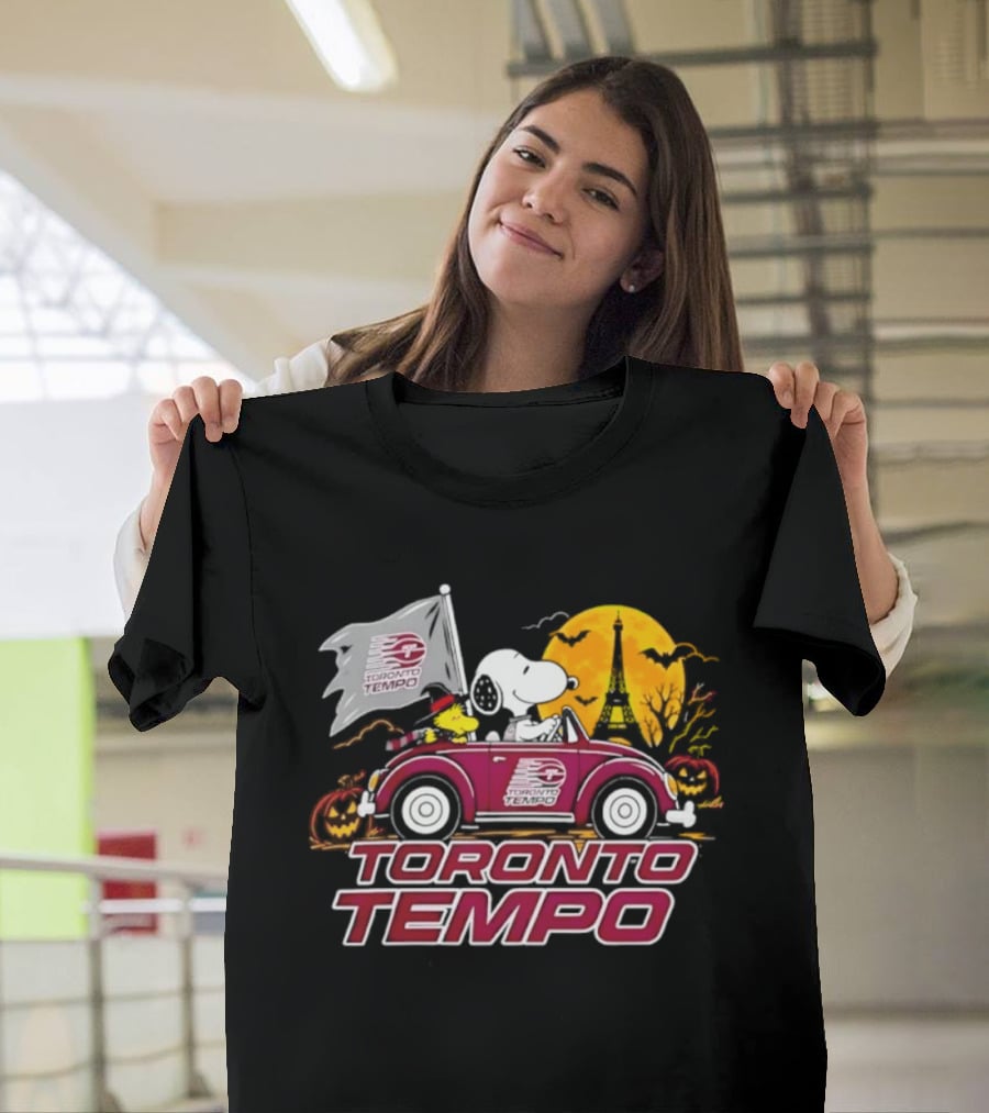Toronto Tempo Snoopy Woodstock Halloween Car Adventure T-Shirt