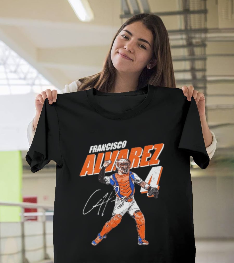 Francisco Alvarez New York Mets Number 4 Catcher T-Shirt