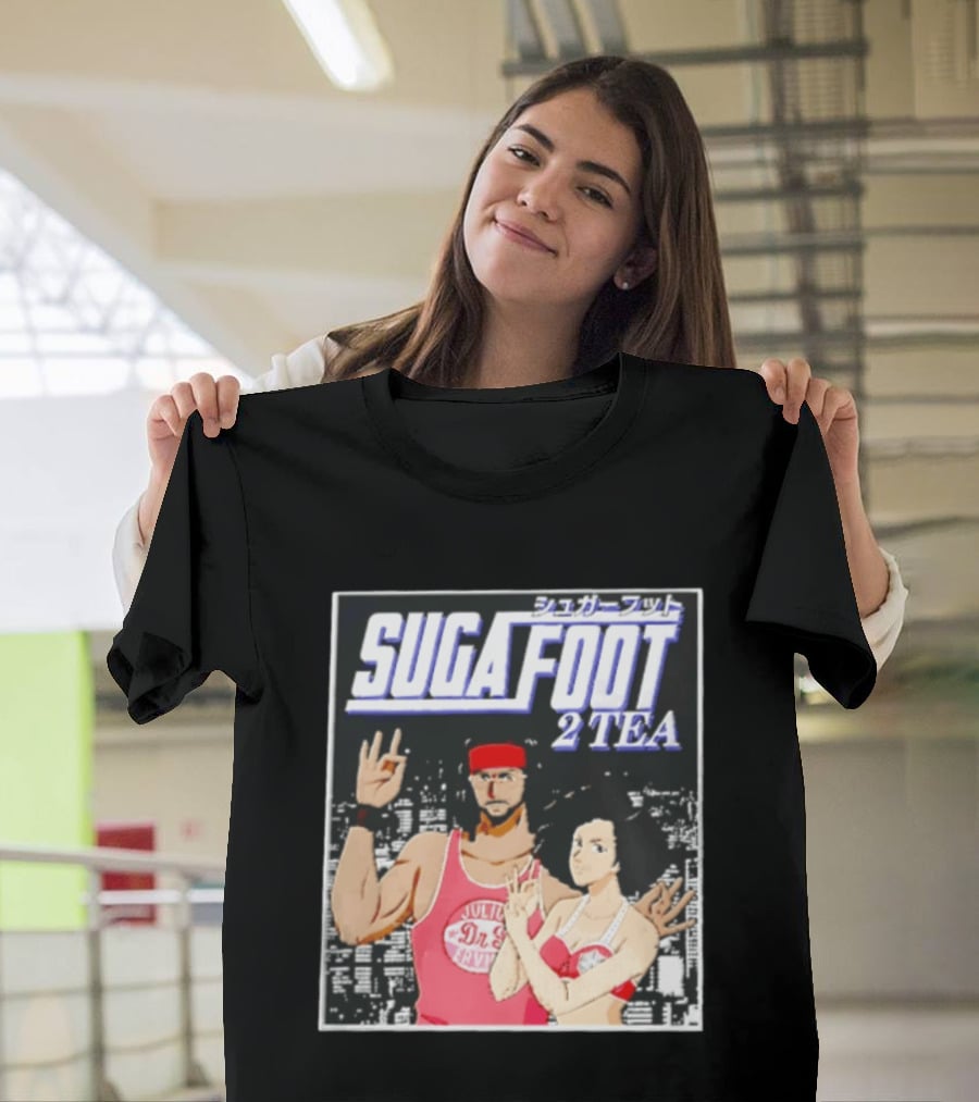 Sugafoot 2 Tea Japanese Text S And Headbands Retro Look T-Shirt