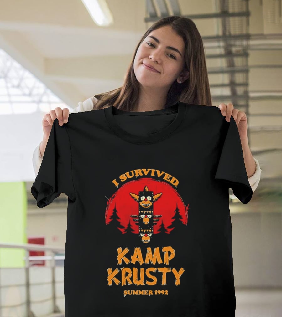 I Survived Kamp Krusty Summer 1992 Nostalgic Cartoon Adventure T-Shirt