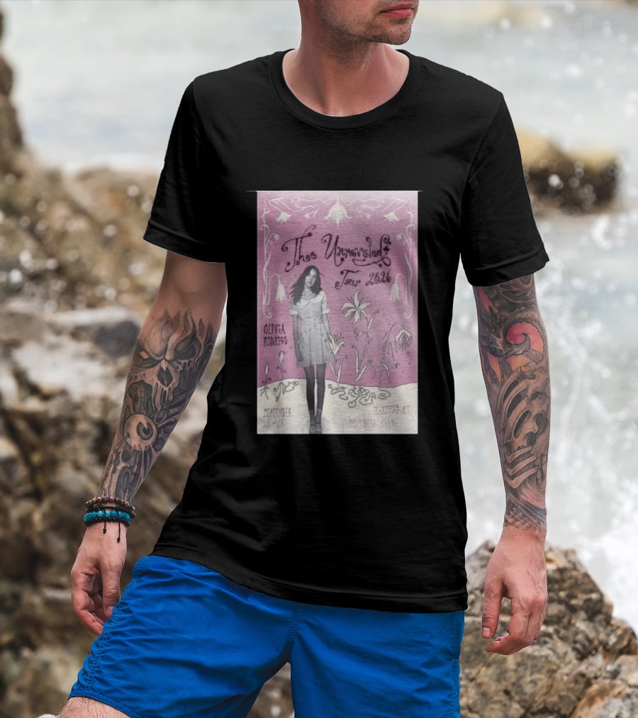 The Unraveled Tour Olivia Rodrigo 2026 Hartford Show September 26 XL Center Floral T-Shirt