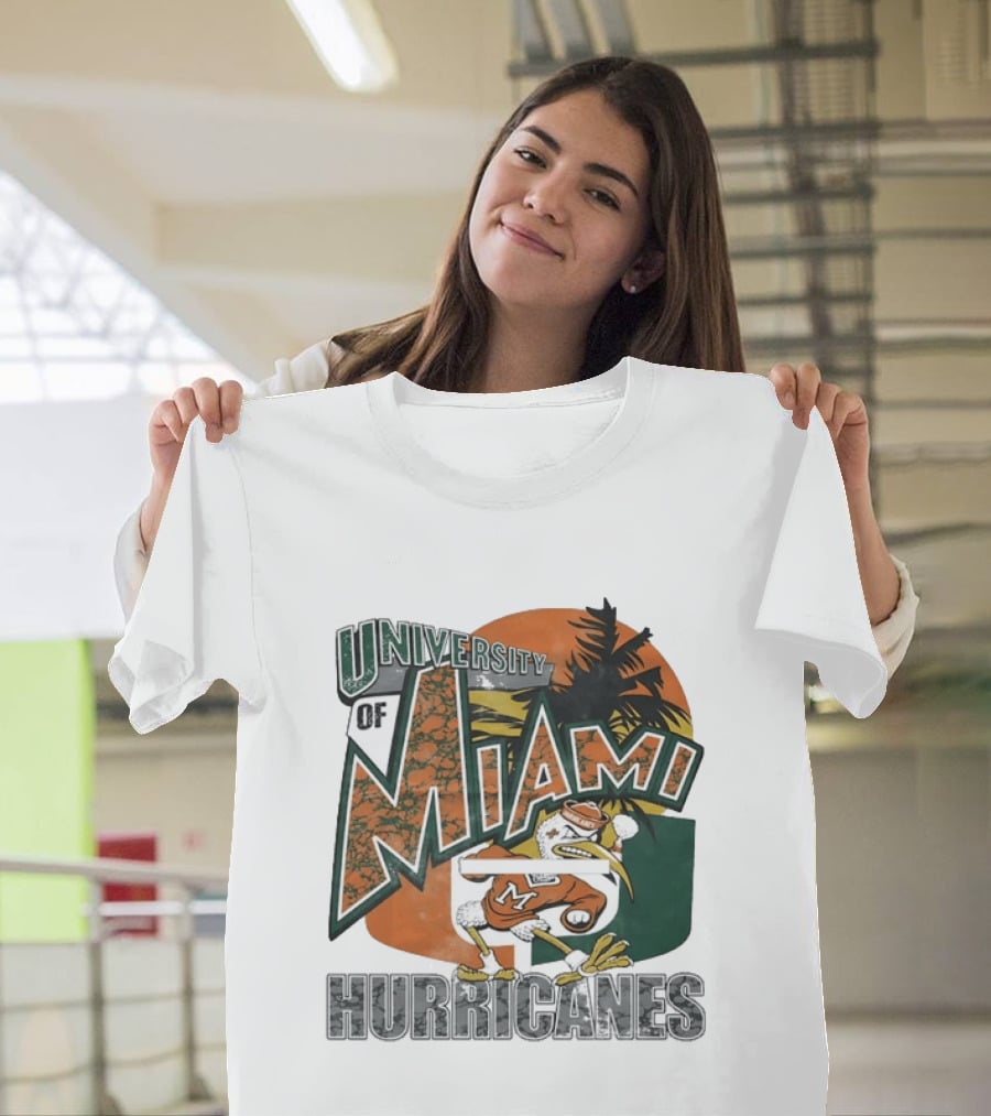University Of Miami Hurricanes Vintage Sebastion The Ibis T-Shirt
