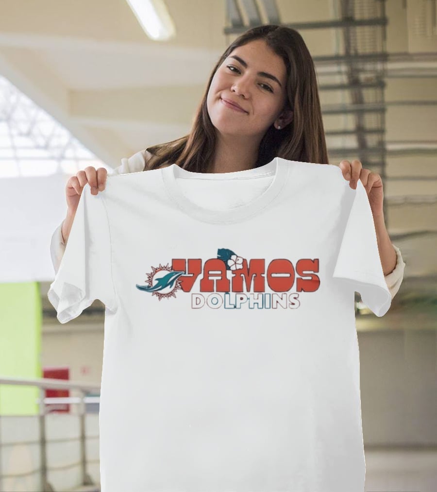 Vamos Dolphins Enthusiast Apparel Featuring Iconic Animal Motif T-Shirt