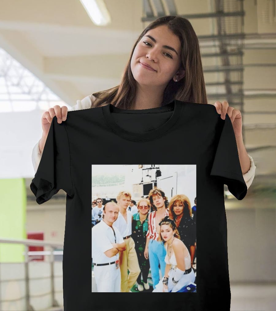 Live Aid Legends Phil Collins Mick Jagger Madonna And Tina Turner T-Shirt
