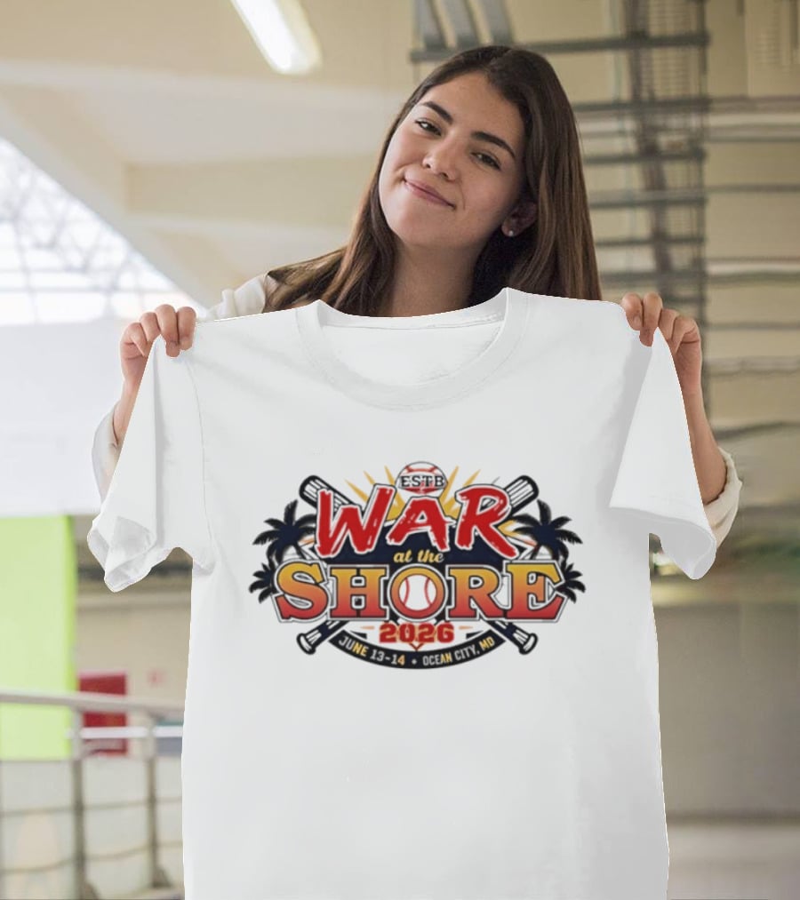 ESPB War At The Shore 2026 Baseball Tournament Ocean City MD T-Shirt