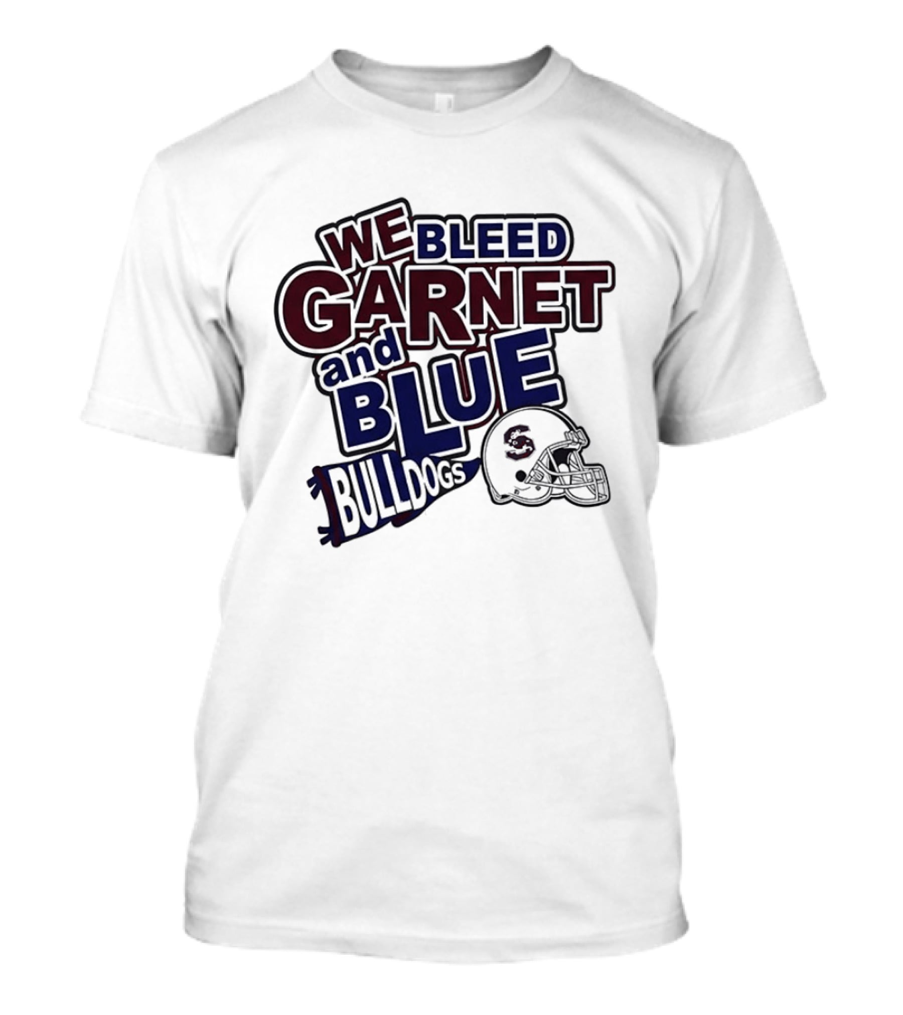 We Bleed Garnet And Blue Bulldogs South Carolina State Football T-Shirt