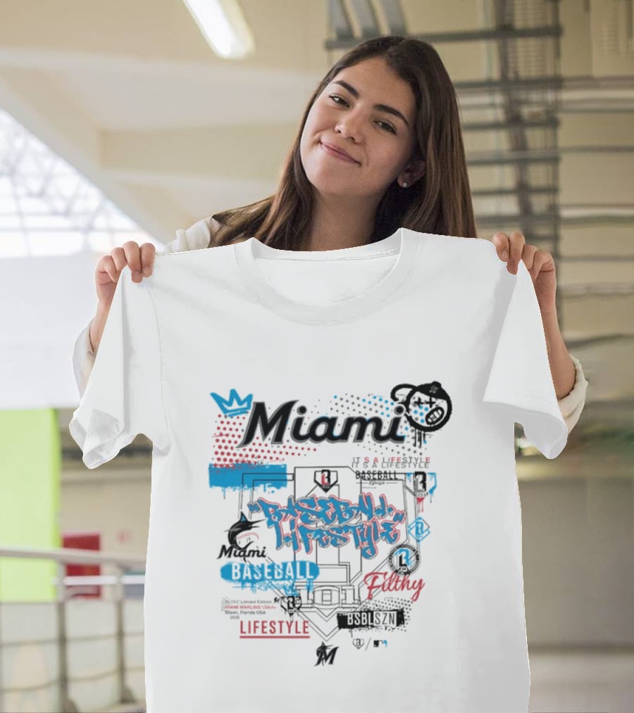 Miami Marlins Baseball Lifestyle It's A Lifestyle Vibes And Rhythm T-Shirt