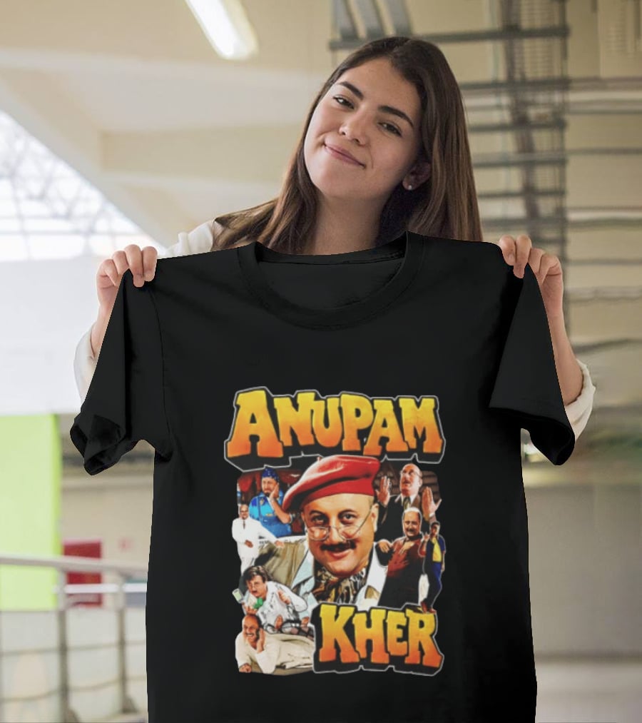 Anupam Kher Iconic Characters Collage T-Shirt