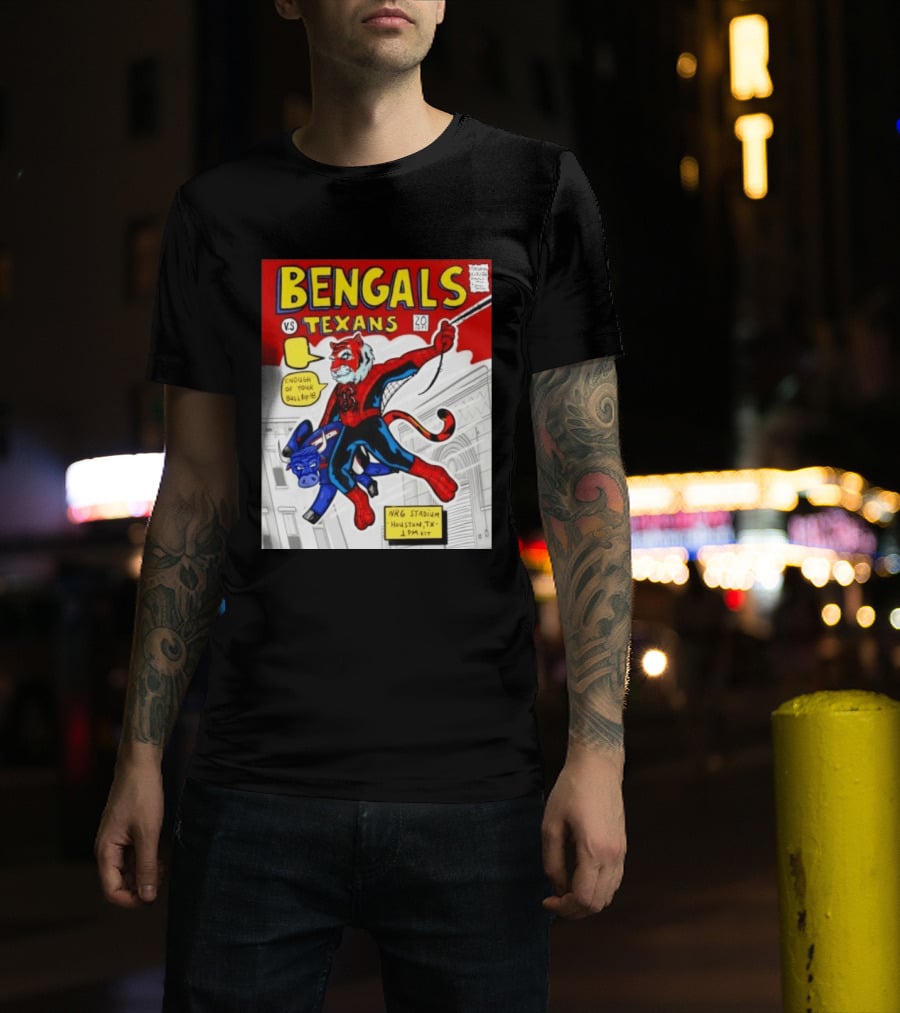Bengals Vs Texans Week 2 Game Day NRG Stadium Houston 1PM EST Comic T-Shirt
