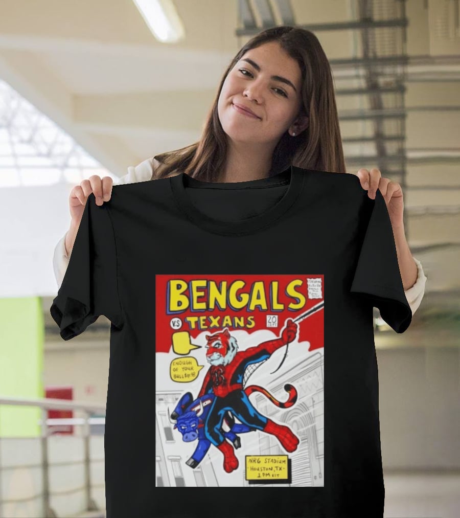 Bengals Vs Texans Week 2 Game Day NRG Stadium Houston 1PM EST Comic T-Shirt