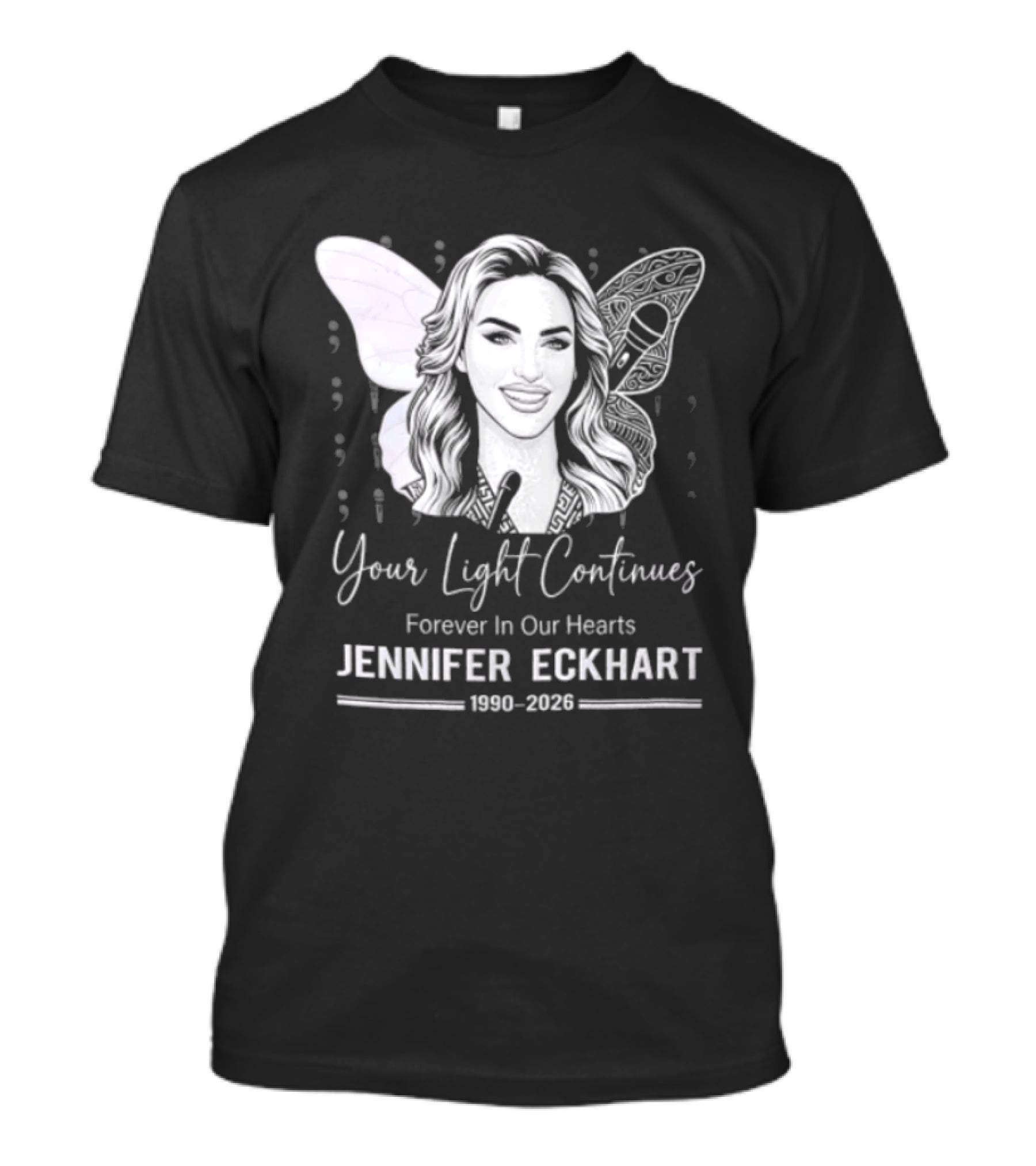 Your Light Continues Forever In Our Hearts Jennifer Eckhart 1989 2023 T-Shirt