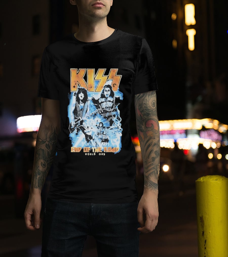 Kiss End Of The Road World Tour Rock Music Iconic Band Image T-Shirt