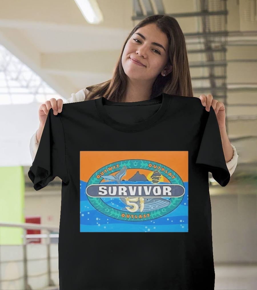 Survivor 51 Outwit Outplay Outlast Whale And Ship Reality TV T-Shirt