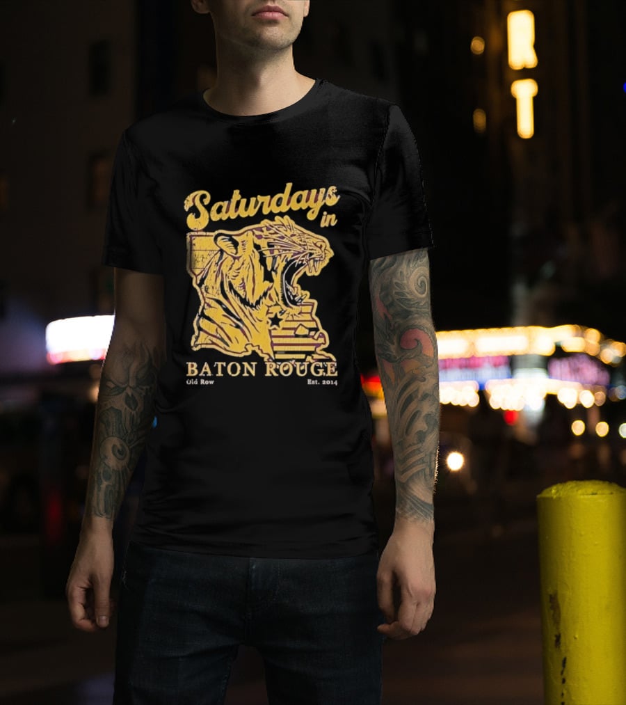 Saturdays In Baton Rouge Tiger Old Row Est 2009 T-Shirt