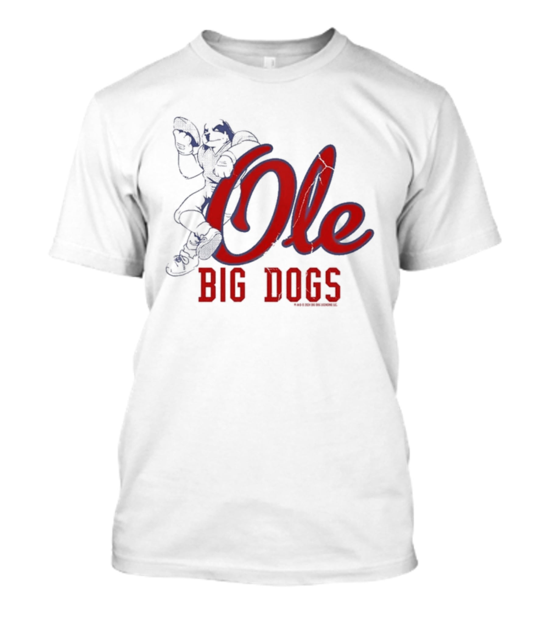 Ole Big Dogs Mississippi Football Spirit BDCF T-Shirt