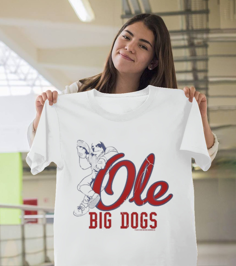 Ole Big Dogs Mississippi Football Spirit BDCF T-Shirt