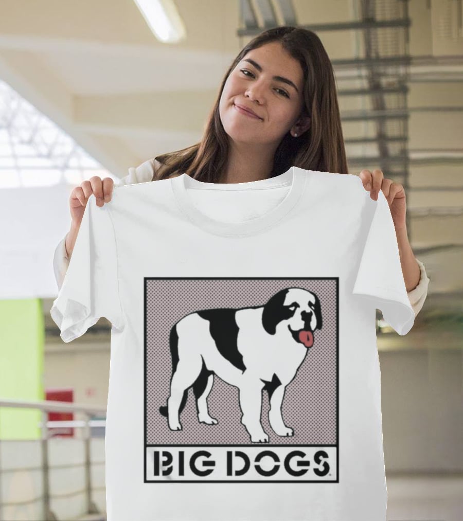 Big Dogs Saint Bernard Box Pink T-Shirt