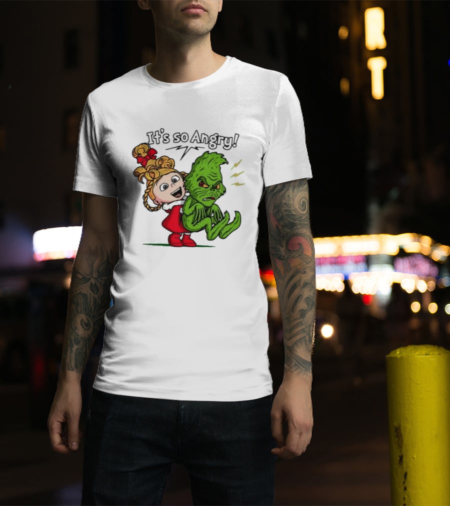 Cindy Lou Who Grinch It's So Angry Holiday Scene T-Shirt