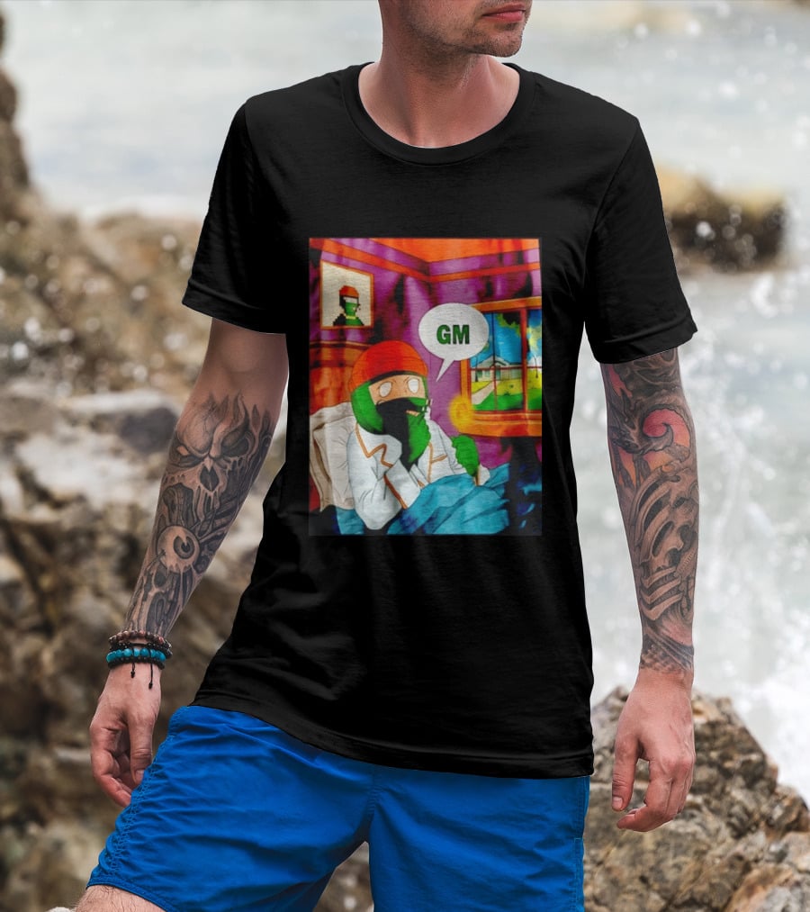 GM Crypto Morning Pepe Bitcoin Meme Blockchain T-Shirt