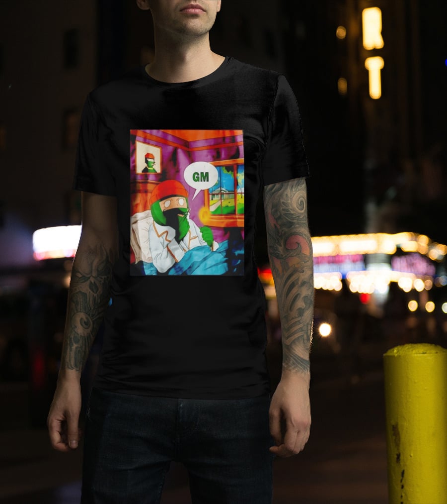 GM Crypto Morning Pepe Bitcoin Meme Blockchain T-Shirt