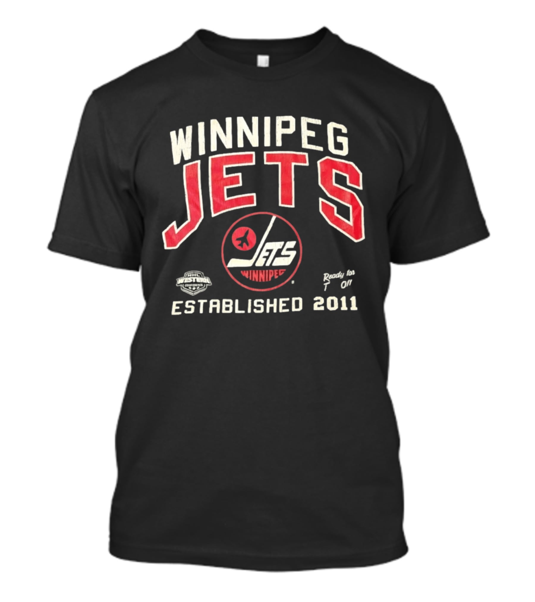 Winnipeg Jets NHL Western Conference Ready To Jet Off Established 2011 T-Shirt