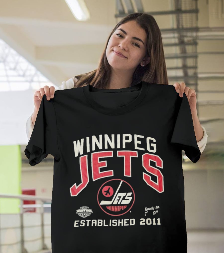 Winnipeg Jets NHL Western Conference Ready To Jet Off Established 2011 T-Shirt