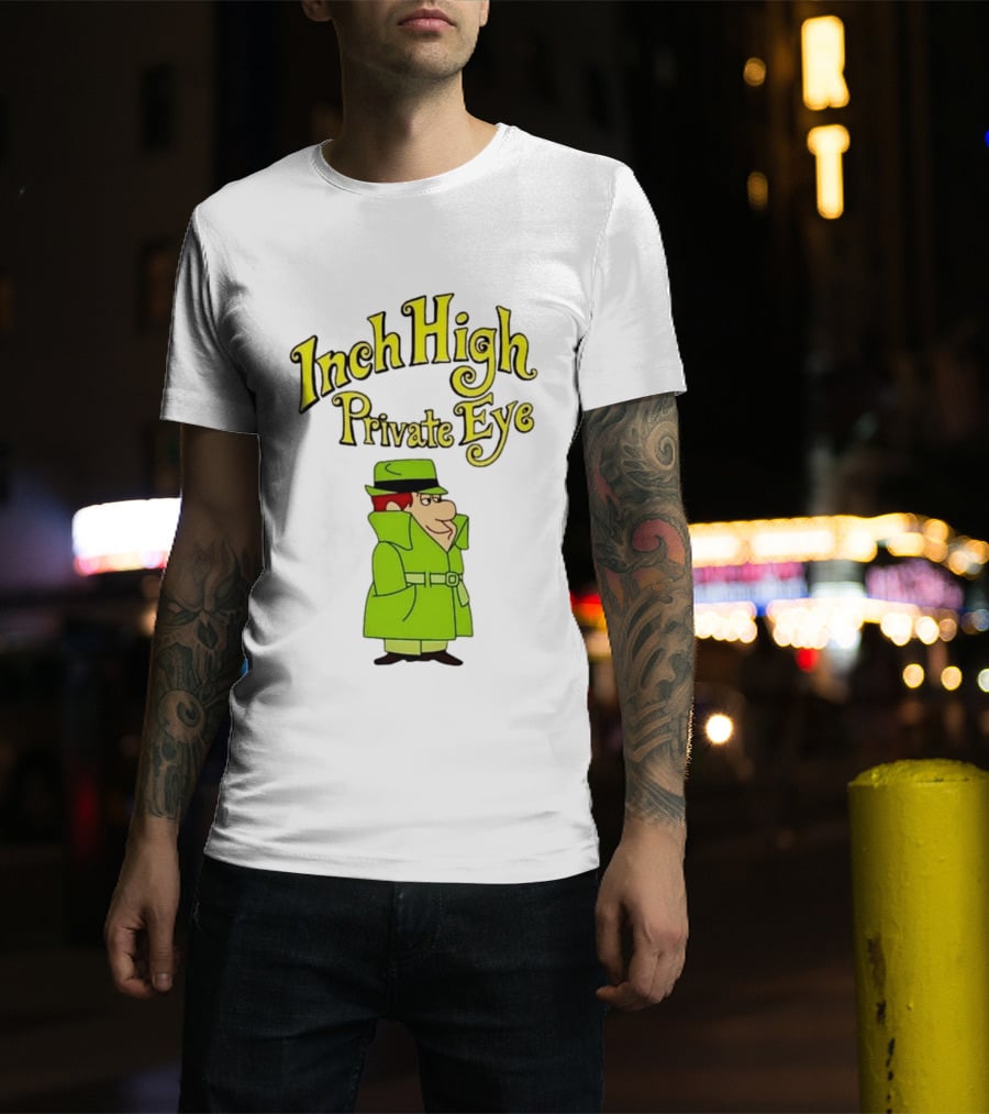 Inch High Private Eye Detective Cartoon Character 1970s Nostalgia T-Shirt